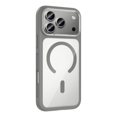 Apple iPhone 17 Pro Kılıf M-Safe Şarj Özellikli Metal Kamera Çerçeveli Zore Tiko Kapak - 9