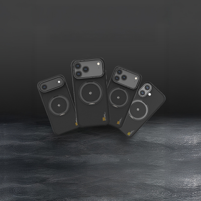 Apple iPhone 17 Pro Kılıf M-safe Şarj Özellikli Metal Standlı Lenyes CK225 Kapak - 9