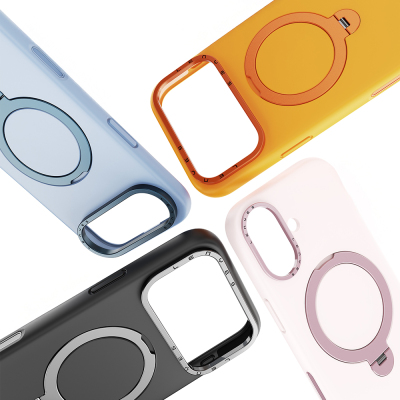 Apple iPhone 17 Pro Kılıf M-safe Şarj Özellikli Metal Standlı Sıvı Silikon Lenyes CK223 Kapak - 6