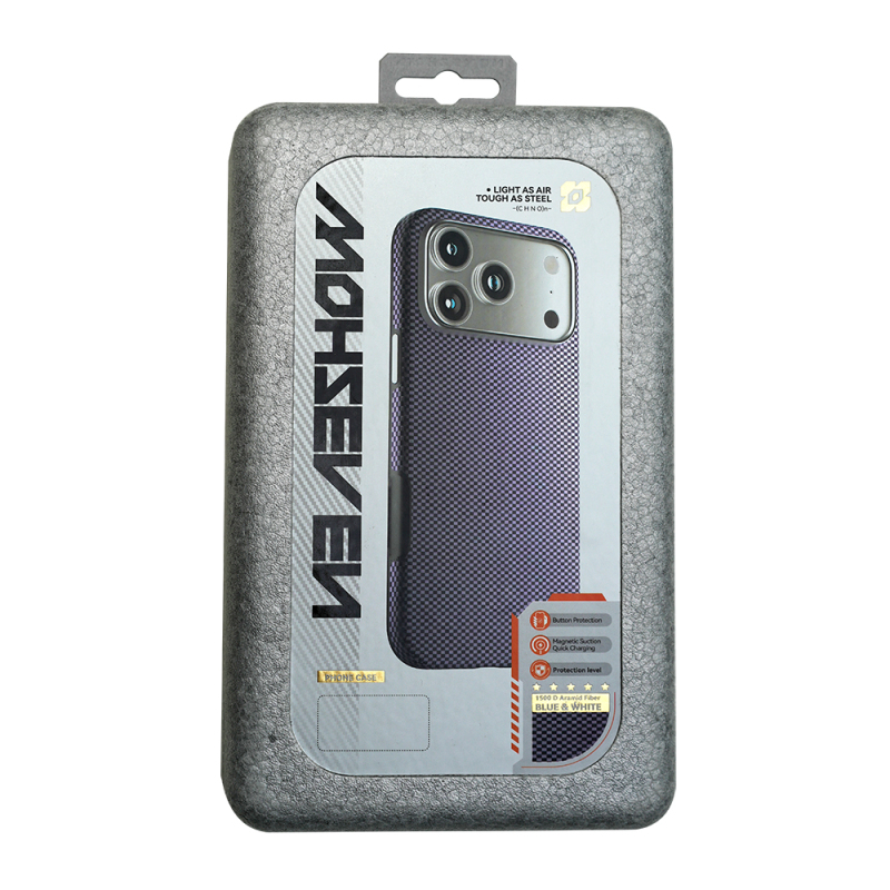 Apple iPhone 17 Pro Kılıf M-safe Şarj Özellikli Mohseven 1500D Aramid Fiber Kapak - 6