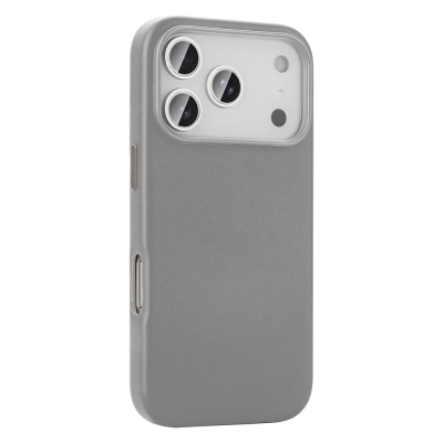 Apple iPhone 17 Pro Kılıf M-safe Şarj Özellikli PU Deri Görünümlü Zore Kupra Kapak - 8