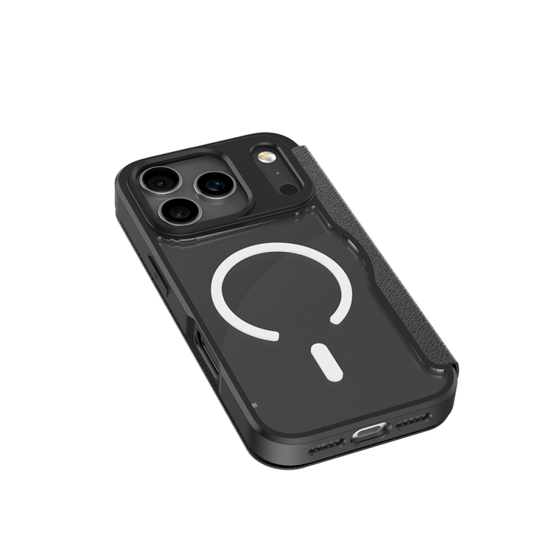 Apple iPhone 17 Pro Kılıf M-Safe Şarj Özellikli Raptic Air Folio Şeffaf Kartlıklı Kapaklı Kılıf - 5