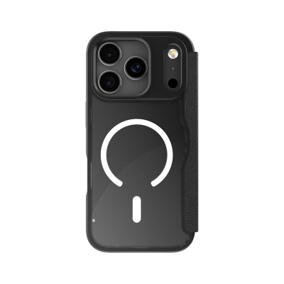Apple iPhone 17 Pro Kılıf M-Safe Şarj Özellikli Raptic Air Folio Şeffaf Kartlıklı Kapaklı Kılıf - 9