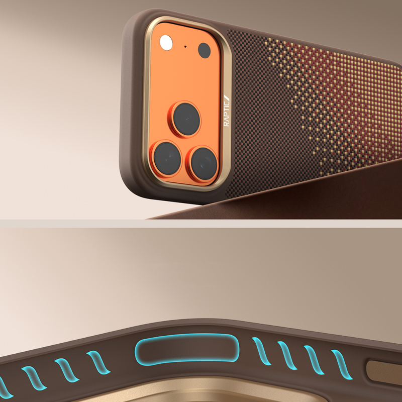 Apple iPhone 17 Pro Kılıf M-safe Şarj Özellikli Raptic Aramid Dual Serenity Serisi Kapak - 5