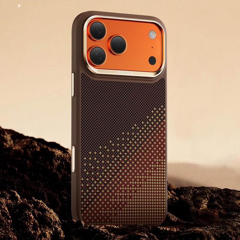 Apple iPhone 17 Pro Kılıf M-safe Şarj Özellikli Raptic Aramid Dual Serenity Serisi Kapak - 9