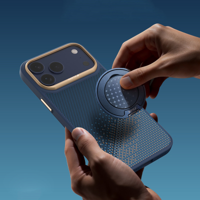 Apple iPhone 17 Pro Kılıf M-safe Şarj Özellikli Raptic Aramid Dual Serenity Serisi Kapak - 14