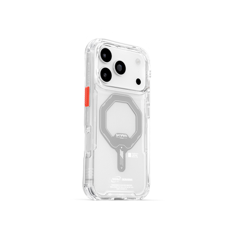 Apple iPhone 17 Pro Kılıf M-safe Şarj Özellikli Şeffaf Airbag Tasarımlı Skinarma Saido Mag-Charge Kapak - 1