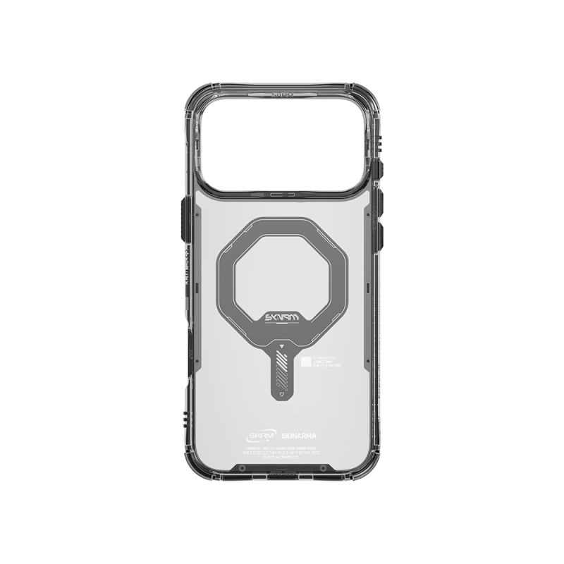 Apple iPhone 17 Pro Kılıf M-safe Şarj Özellikli Şeffaf Airbag Tasarımlı Skinarma Saido Mag-Charge Kapak - 7