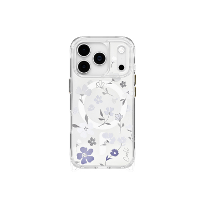 Apple iPhone 17 Pro Kılıf M-safe Şarj Özellikli Şeffaf Arka Yüzey Çiçekli Coehl Amara Kapak - 2