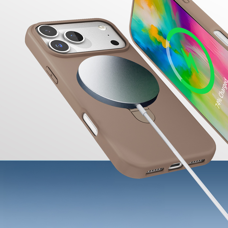 Apple iPhone 17 Pro Kılıf M-safe Şarj Özellikli Standlı Zore Samara Kapak - 11