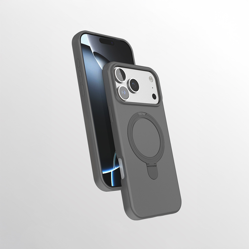 Apple iPhone 17 Pro Kılıf M-safe Şarj Özellikli Standlı Zore Samara Kapak - 4