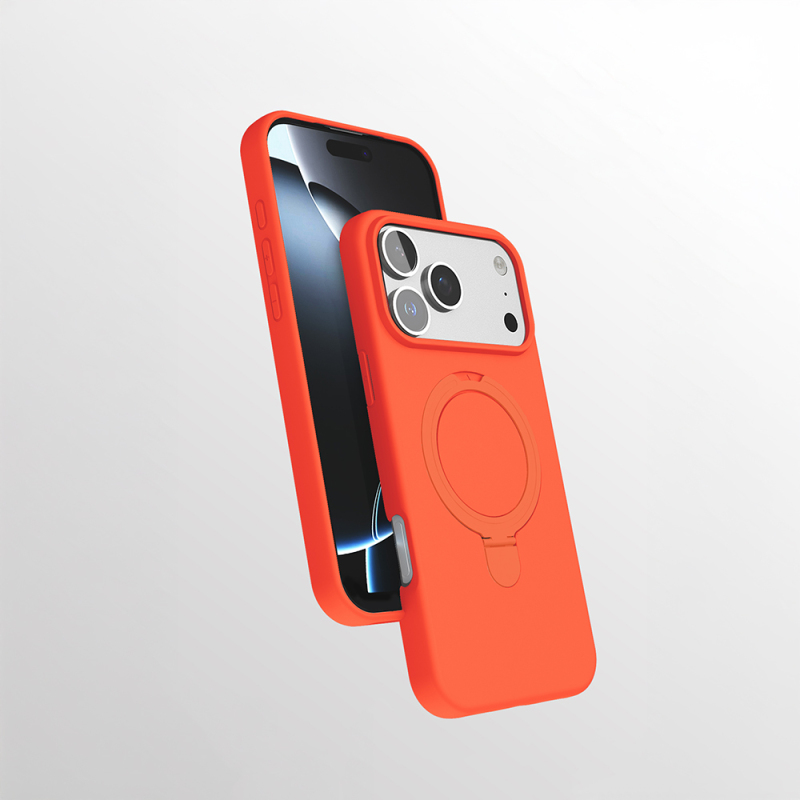 Apple iPhone 17 Pro Kılıf M-safe Şarj Özellikli Standlı Zore Samara Kapak - 8