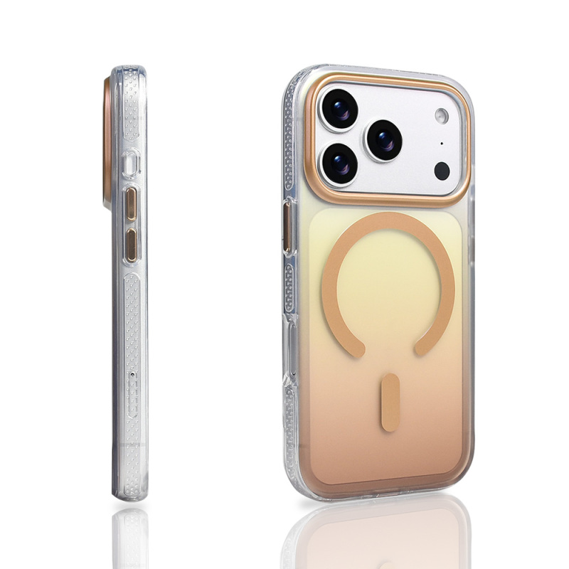 Apple iPhone 17 Pro Kılıf M-safe Şarj Özellikli Transparan Renk Geçişli Zore Toros Kapak - 11