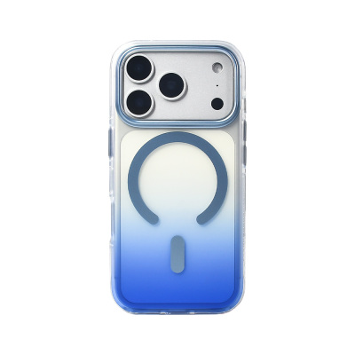 Apple iPhone 17 Pro Kılıf M-safe Şarj Özellikli Transparan Renk Geçişli Zore Toros Kapak - 14