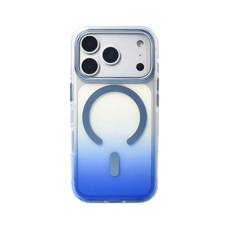 Apple iPhone 17 Pro Kılıf M-safe Şarj Özellikli Transparan Renk Geçişli Zore Toros Kapak - 14