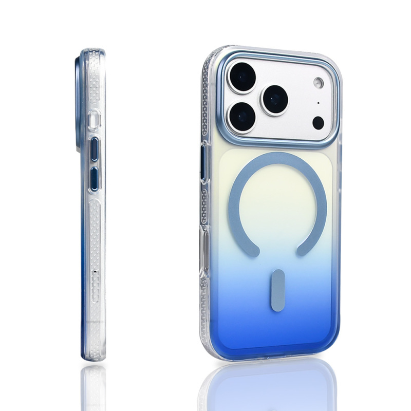 Apple iPhone 17 Pro Kılıf M-safe Şarj Özellikli Transparan Renk Geçişli Zore Toros Kapak - 15