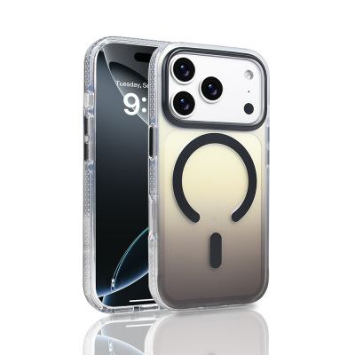 Apple iPhone 17 Pro Kılıf M-safe Şarj Özellikli Transparan Renk Geçişli Zore Toros Kapak - 2