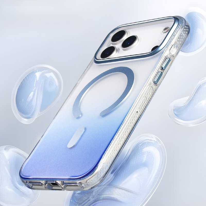 Apple iPhone 17 Pro Kılıf M-safe Şarj Özellikli Transparan Renk Geçişli Zore Toros Kapak - 23