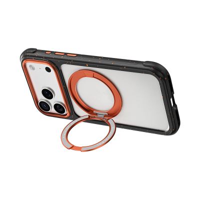 Apple iPhone 17 Pro Kılıf M-safe Şarj Özellikli Wiwu AA-203 AeroArmor Ultra Serisi Airbag Tasarımlı Standlı Kapak - 9