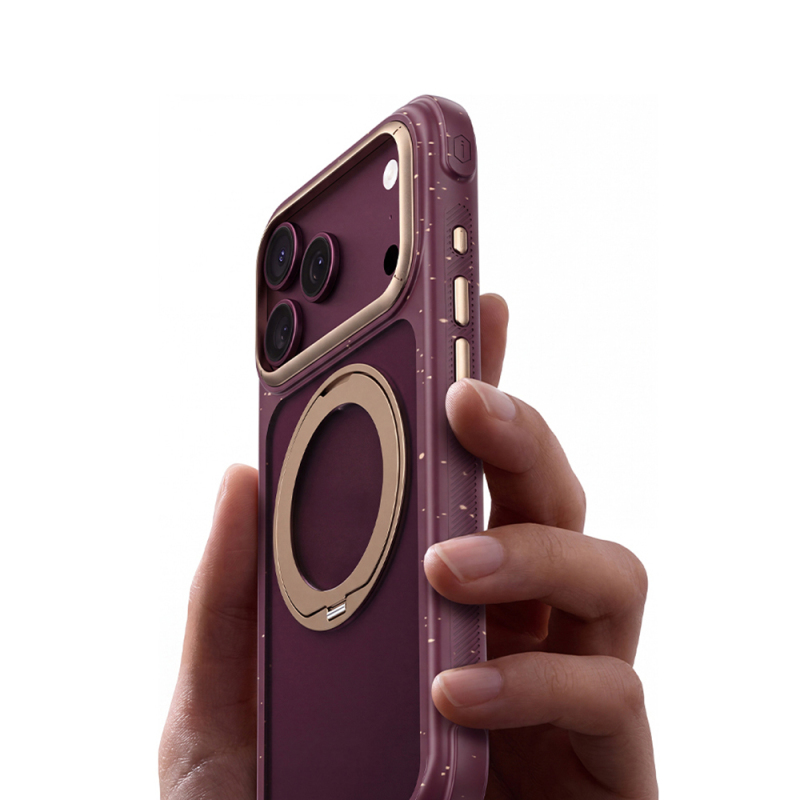 Apple iPhone 17 Pro Kılıf M-safe Şarj Özellikli Wiwu AA-203 AeroArmor Ultra Serisi Airbag Tasarımlı Standlı Kapak - 12