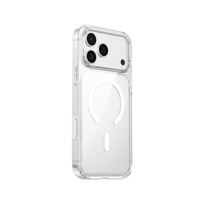 Apple iPhone 17 Pro Kılıf M-safe Şarj Özellikli Wiwu CS-202 Crystal Shield Pro Serisi Anti Yellowing Sert PC Kapak - 7