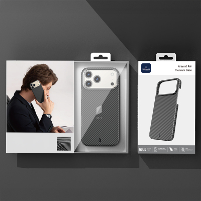 Apple iPhone 17 Pro Kılıf M-safe Şarj Özellikli Wiwu DCC-206 Aramid Air Kapak - 5