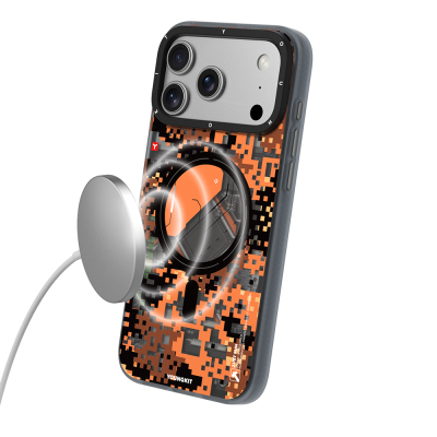 Apple iPhone 17 Pro Kılıf M-Safe Şarj Özellikli Youngkit Camouflage Sykell Serisi Kapak - 12