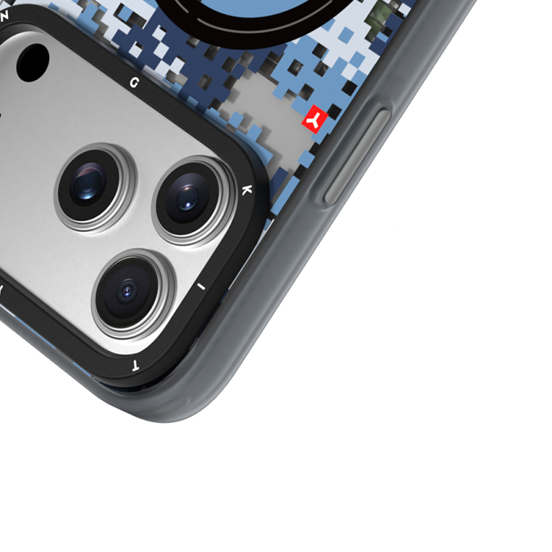 Apple iPhone 17 Pro Kılıf M-Safe Şarj Özellikli Youngkit Camouflage Sykell Serisi Kapak - 14