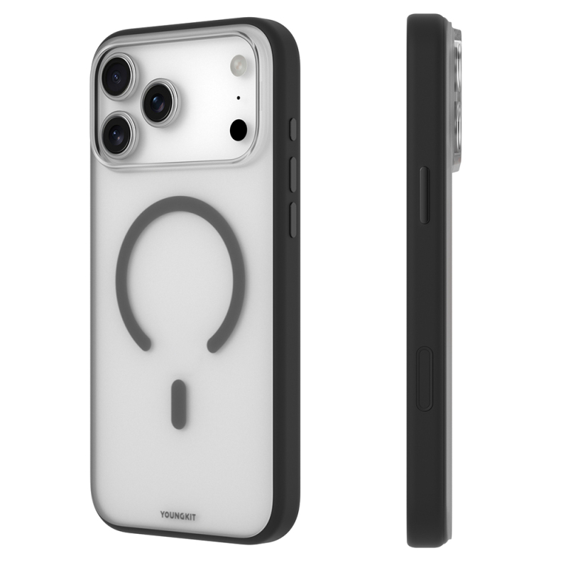 Apple iPhone 17 Pro Kılıf M-safe Şarj Özellikli Youngkit Clear Serisi Kapak - 10