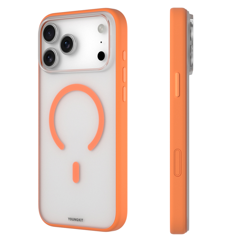 Apple iPhone 17 Pro Kılıf M-safe Şarj Özellikli Youngkit Clear Serisi Kapak - 5