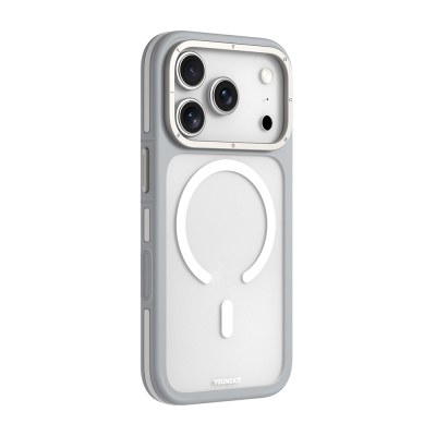 Apple iPhone 17 Pro Kılıf M-safe Şarj Özellikli Youngkit Rock Sand Serisi Kapak - 16