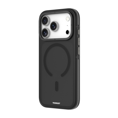 Apple iPhone 17 Pro Kılıf M-safe Şarj Özellikli Youngkit Rock Sand Serisi Kapak - 12