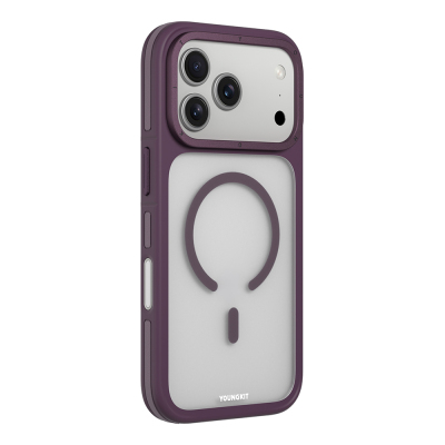 Apple iPhone 17 Pro Kılıf M-safe Şarj Özellikli Youngkit Rock Sand Serisi Kapak - 21