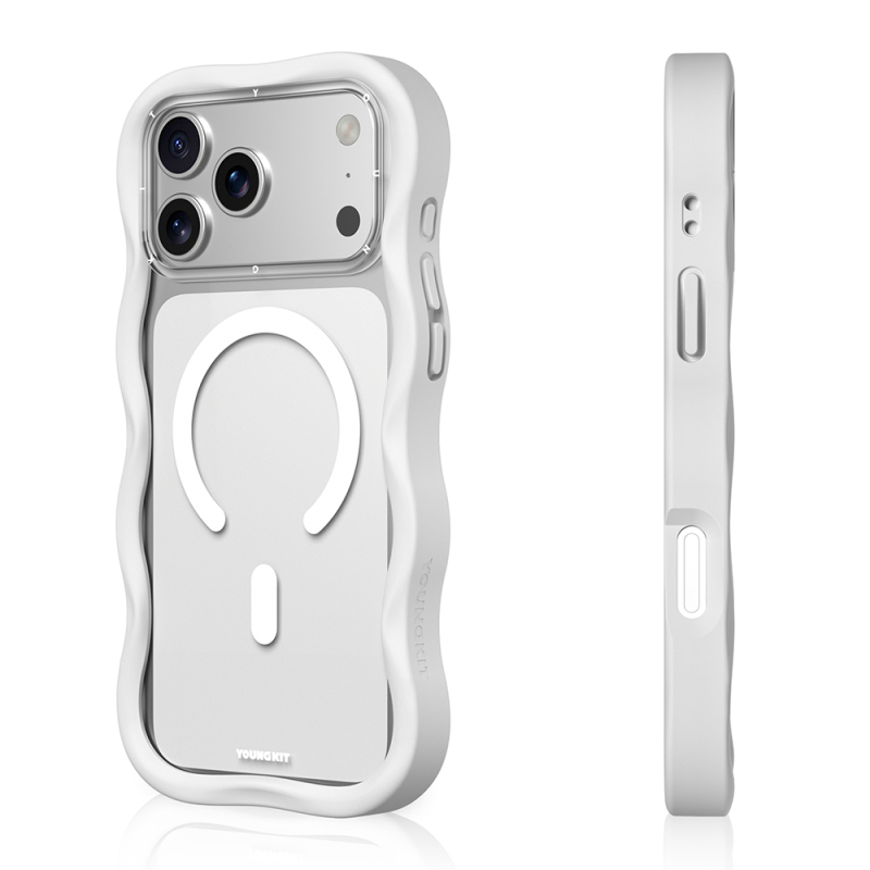 Apple iPhone 17 Pro Kılıf M-safe Şarj Özellikli Youngkit Wave Clear Serisi Kapak - 11