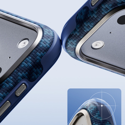 Apple iPhone 17 Pro Kılıf M-Safe Şarj Özellikli Yükseltilmiş Kamera Çerçeveli Benks ArmorGrid ArmorEdge X9 Serisi Kevlar Karbon Kapak - 11