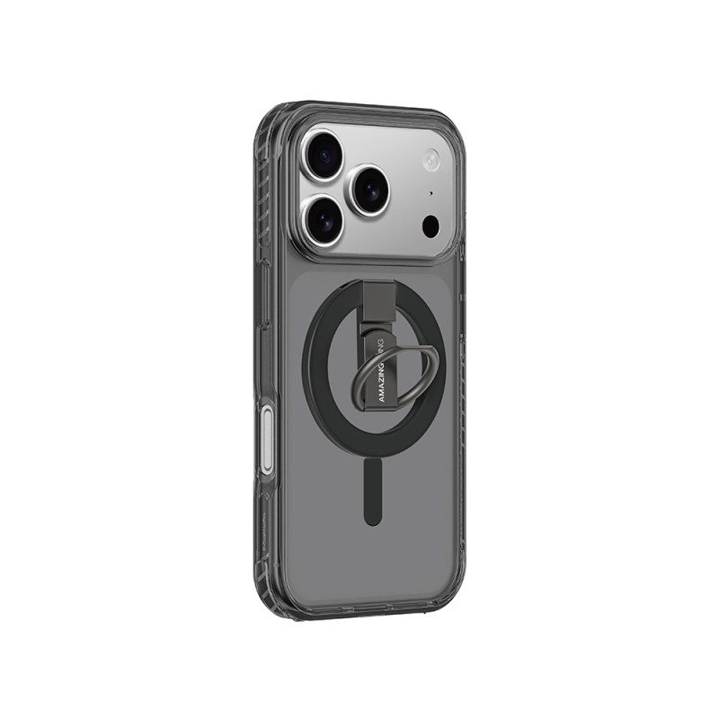 Apple iPhone 17 Pro Kılıf M-safe Şarj Özellikli Yüzük Standlı Amazingthing Titan Pro Serisi Kapak - 7