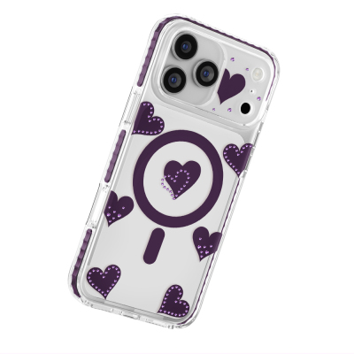Apple iPhone 17 Pro Kılıf M-Safe Şarj Özellikli Zore Paris Elvo Sert PC Kapak - 13