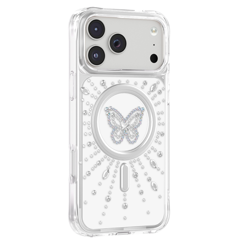 Apple iPhone 17 Pro Kılıf M-Safe Şarj Özellikli Zore Paris Mova Sert PC Kapak - 3