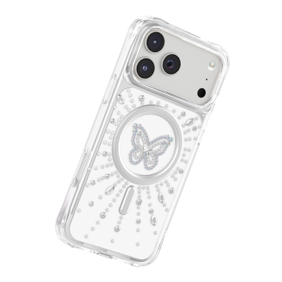Apple iPhone 17 Pro Kılıf M-Safe Şarj Özellikli Zore Paris Mova Sert PC Kapak - 6