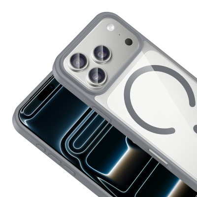 Apple iPhone 17 Pro Kılıf M-safe Wireless Şarj Özellikli Silikon Zore Ege Kapak - 9