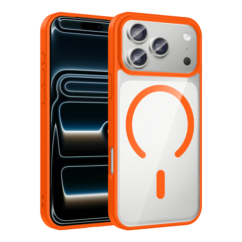 Apple iPhone 17 Pro Kılıf M-safe Wireless Şarj Özellikli Silikon Zore Ege Kapak - 1