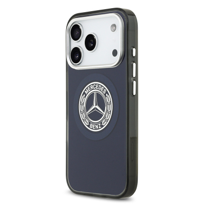 Apple iPhone 17 Pro Kılıf Mercedes Benz Orjinal Lisanslı M-safe Şarj Özellikli Çift Katmanlı PC Nostaljik Yıldız Dizayn Kapak - 24