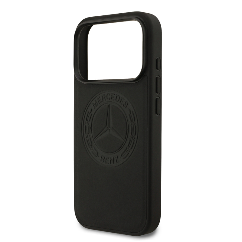 Apple iPhone 17 Pro Kılıf Mercedes Benz Orjinal Lisanslı M-safe Şarj Özellikli Hakiki Deri Nostaljik Yıldız Dizayn Kapak - 7