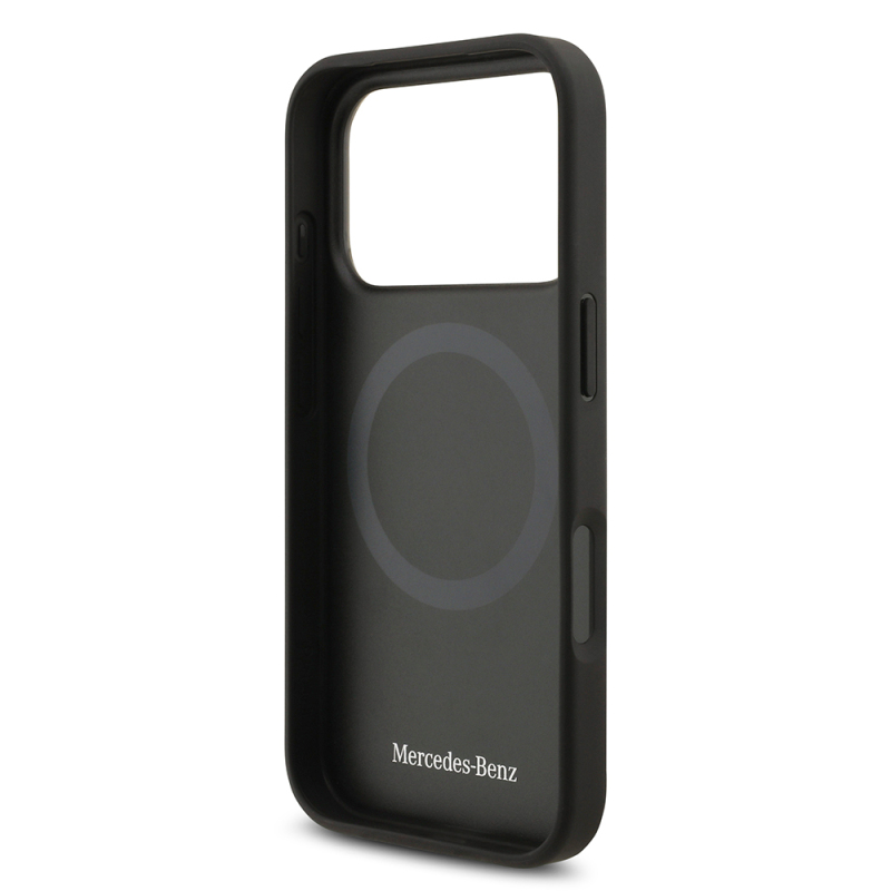 Apple iPhone 17 Pro Kılıf Mercedes Benz Orjinal Lisanslı M-safe Şarj Özellikli Hakiki Deri Nostaljik Yıldız Dizayn Kapak - 15