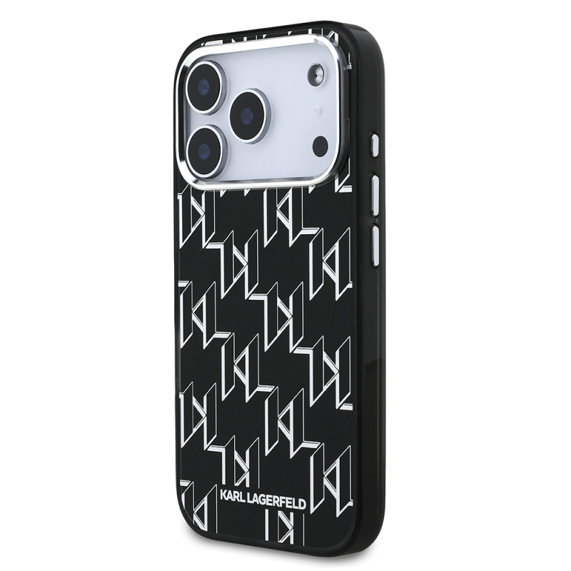 Apple iPhone 17 Pro Kılıf Orjinal Lisanslı M-safe Şarj Özellikli Karl Lagerfeld IML Baskılı Monogram Dizayn Kapak - 3