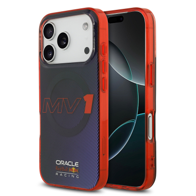 Apple iPhone 17 Pro Kılıf Redbull Orjinal Lisanslı M-safe Şarj Özellikli Çift Katmanlı Çizgi Desenli Sert PC MV Kapak - 1