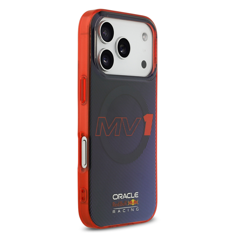Apple iPhone 17 Pro Kılıf Redbull Orjinal Lisanslı M-safe Şarj Özellikli Çift Katmanlı Çizgi Desenli Sert PC MV Kapak - 6