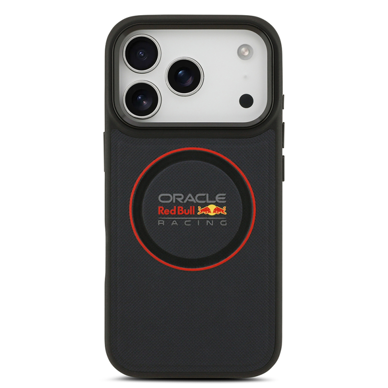 Apple iPhone 17 Pro Kılıf Redbull Orjinal Lisanslı M-safe Şarj Özellikli Kırmızı Halka ve Logo Kabartmalı PU Deri Kapak - 5