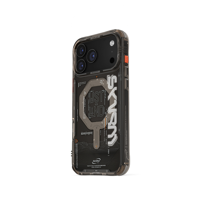 Apple iPhone 17 Pro Kılıf Skinarma M-safe Şarj Özellikli Yazı Desenli Airbag Tasarımlı Sonix Kapak - 8