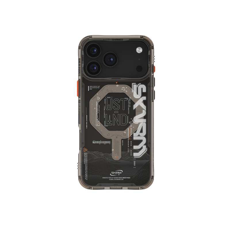 Apple iPhone 17 Pro Kılıf Skinarma M-safe Şarj Özellikli Yazı Desenli Airbag Tasarımlı Sonix Kapak - 10